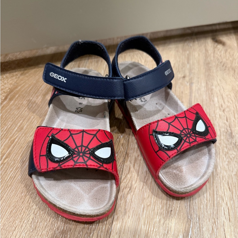 Geox Kids' Red and Black Spider Sandals